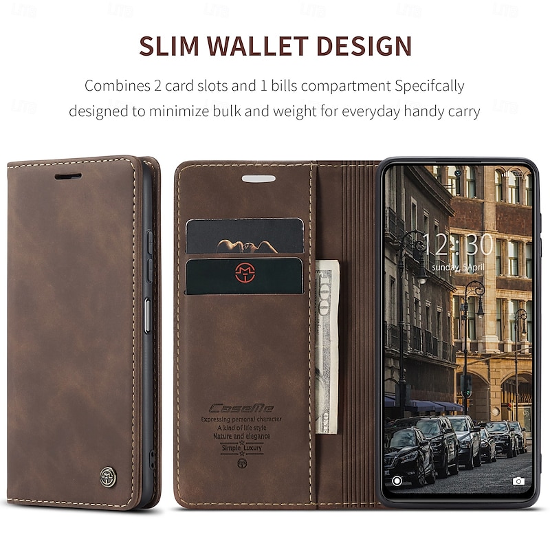 Phone Case For Xiaomi Universal Wallet Case Flip Cover Kickstand Shockproof TPU PU Leather2