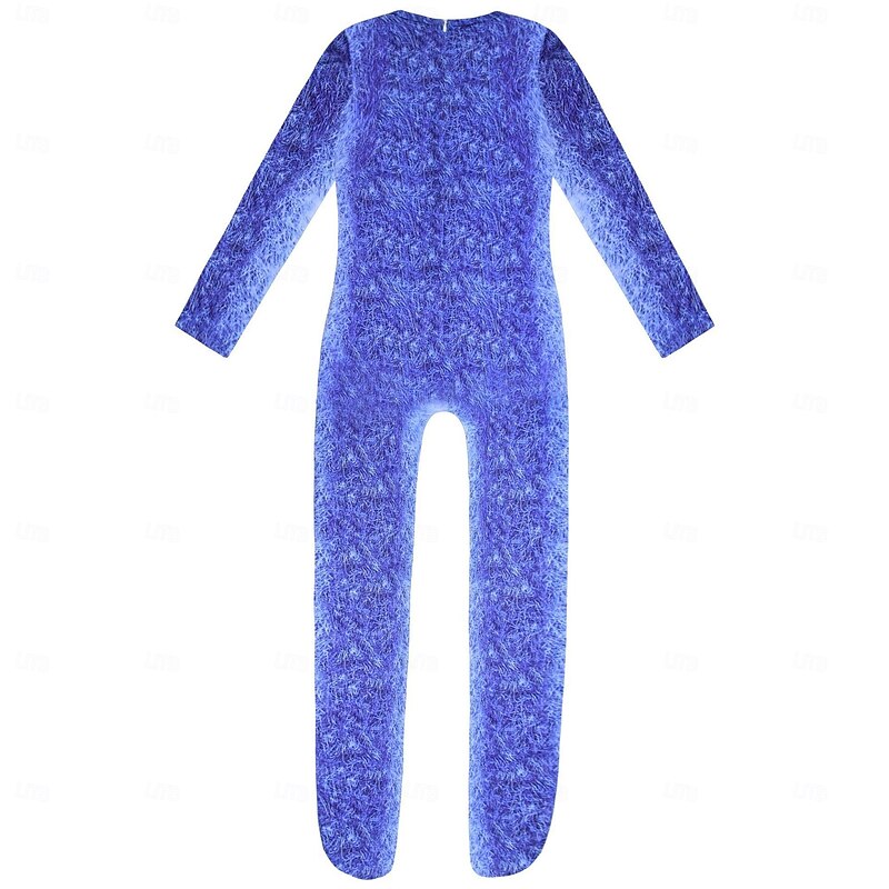 Blue Monster Mask Bodysuits Onesie Costume Adventure Movie Cosplay Movie Cosplay for Boys' Kid's Halloween Carnival World Book Day Performance Educational Dress Up School Event Dress Up2