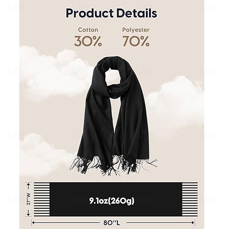 Pashmina Shawl for Women  Soft Lightweight Wrap for Wedding Travel Evening Party  Elegant Scarf for All Seasons3