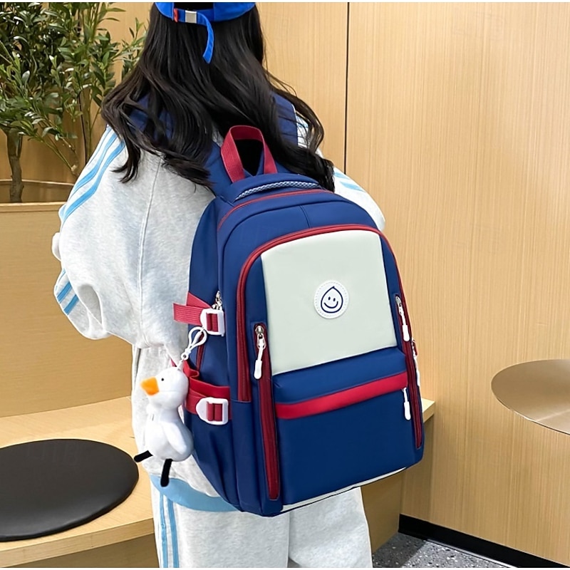 Men's Women's Kid's Backpack Sets School Bag Bookbag School Backpack Bookbag School Color Block Nylon Adjustable Large Capacity Lightweight Zipper Black Pink Green3