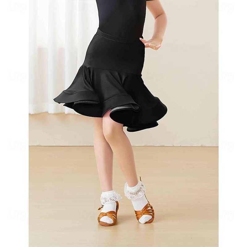 Asymmetric Fishtail Hip Latin Ballroom Skirts for Girls Dance Salsa Tango Samba2