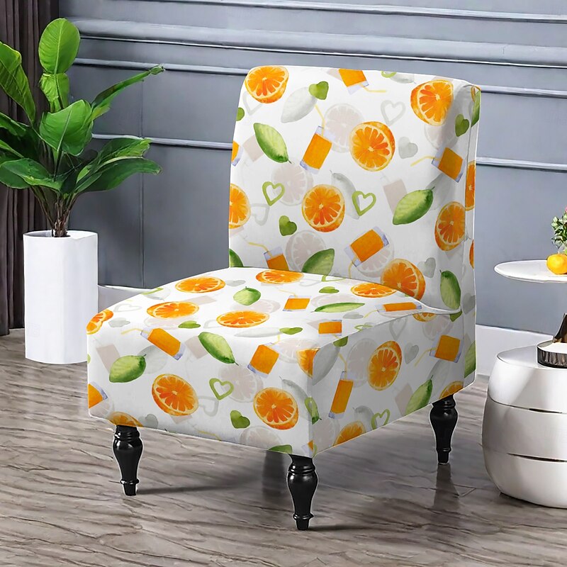 1 Piece Armchair Cover Strip Printed Stretch Spandex Dining Chair Cover, Stretch Chair Cover,  Chair Protector Cover Seat Slipcover with Elastic Band for Dining Room,Wedding, Ceremony, Banquet,Home Decor