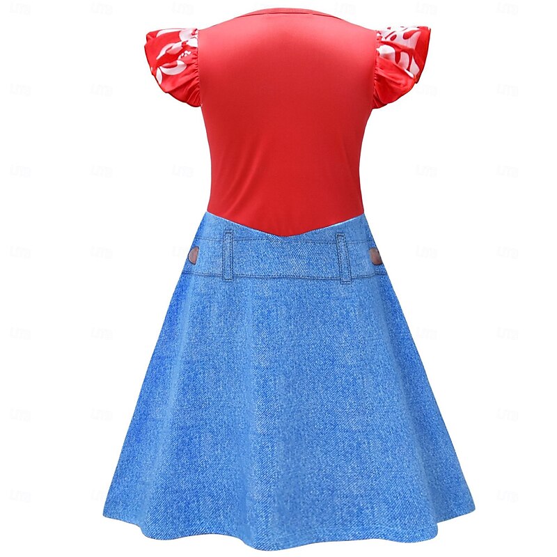 Lilo Dress Cosplay Costume Adventure Movie Cosplay Movie Cosplay for Girls' Kid's Halloween Carnival World Book Day Performance Educational Dress Up School Event Dress Up3