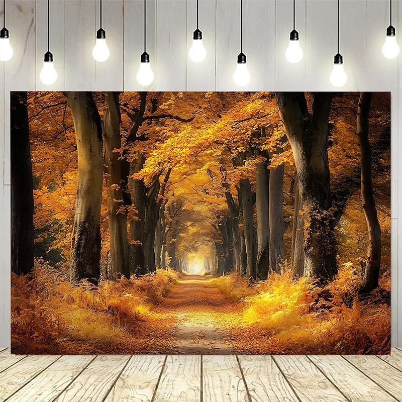 fall Autumn Landscape Tapestry Photo Backdrop Wall Art Large Tapestry Mural Decor Photograph Backdrop Blanket Curtain Home Bedroom Living Room Decoration