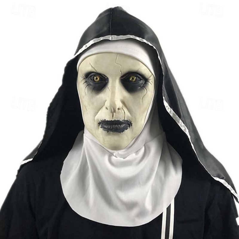 Ghost Halloween Mask Realistic Mask The Nun Horror Scary Full Face Adults' Men's Women's Unisex Halloween Carnival Performance Party Easy Halloween Costumes Dress Up2