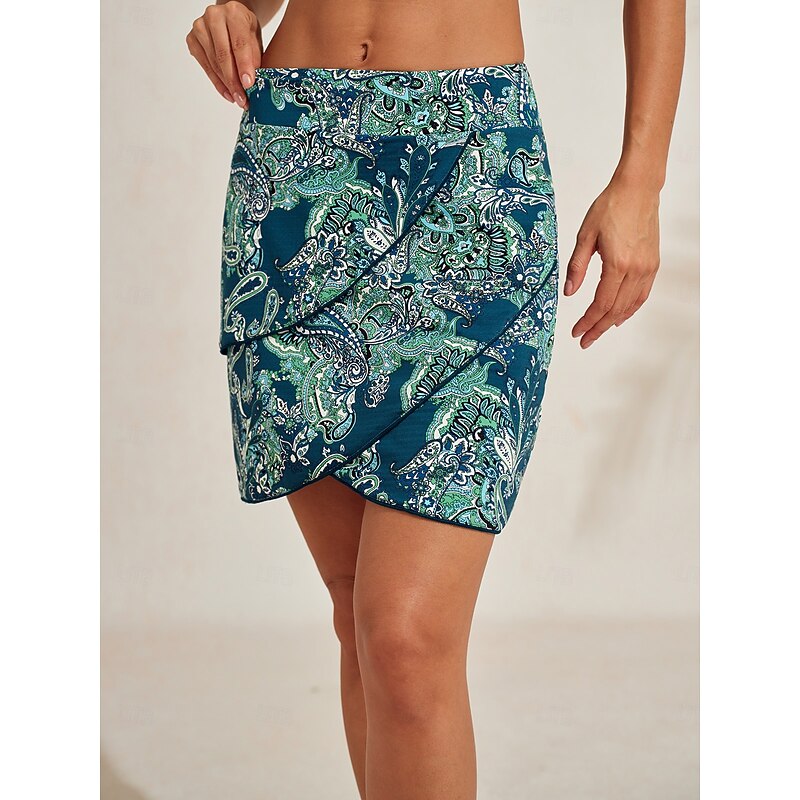 Women's Golf Skirts Forest Green Rose Red Skirt Ladies Golf Attire Clothes Outfits Wear Apparel