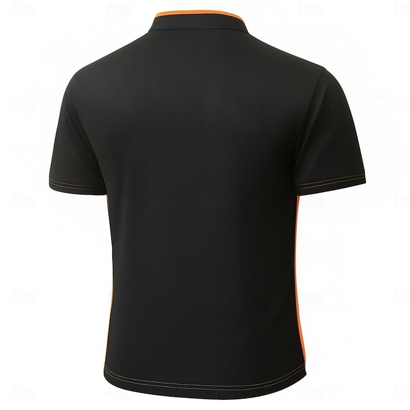Men's Sports Polo Shirts Golf Polos Shirts Casual Sports Henley Short Sleeve Fashion Comfortable Solid Color Plain Color Block Buttons Summer Spring All Seasons Black White Navy Blue Gray Sports Polo2