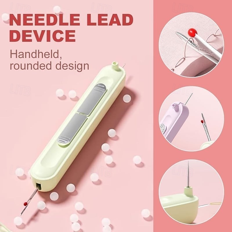 2-in-1 Needle Threader & Seam Ripper Tool for Sewing, Multifunctional Thread Picker and Unpicker, Hand Sewing Aid for Elderly, Household Manual Sewing Accessory2
