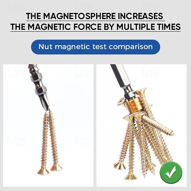 Electric Dual Head Phillips Screwdriver Magnetic Drill Bit Strong Grip Single Head Windmill Style D1 Steel Double Ended PH2 Cross Screwdriver Bit for Precision Work3