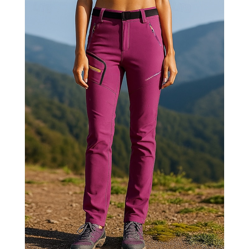 Women's Hiking Pants Trousers Hiking Rain Pants Waterproof pants Outdoor Regular Fit Waterproof Windproof Bottoms Pocket Black Army Green Camping / Hiking Hunting Traveling S M L XL XXL