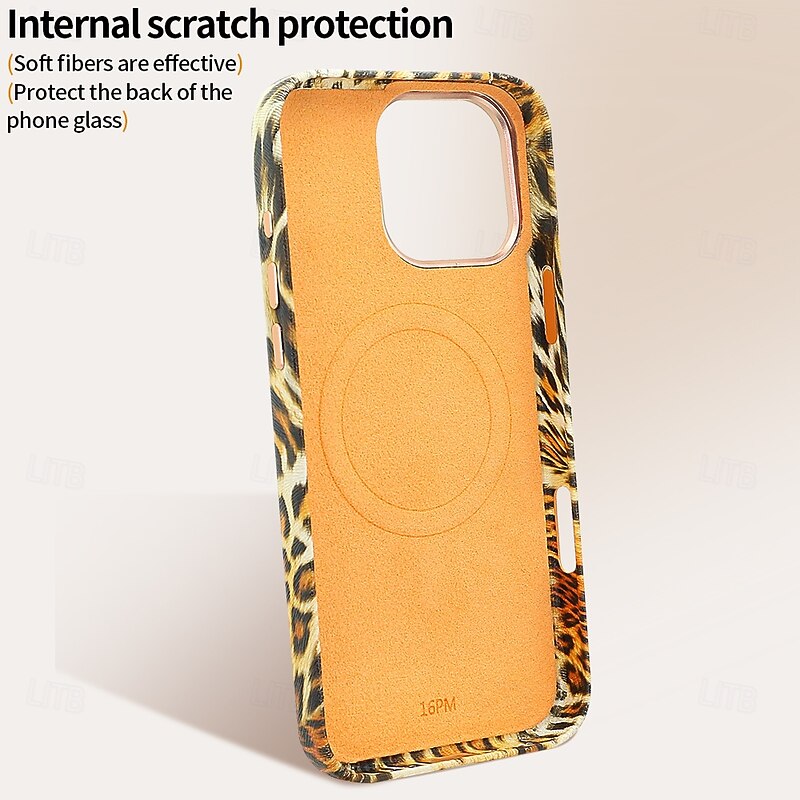 Phone Case For iPhone 16 15 Pro Max Back Cover Magnetic Shockproof Retro TPU PU Leather4