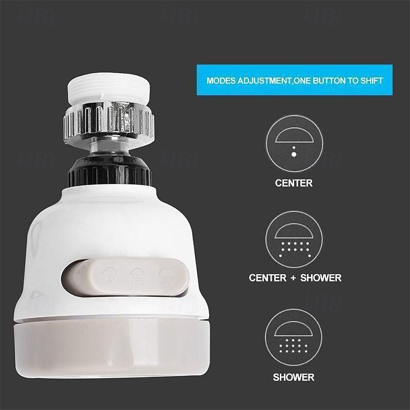 360 Degree ABS Tap Head Universal Rotating Faucet Extender Splash Proof Nozzle with Water Filter Pressure Booster for Kitchen Sink Washing and Cleaning Convenience Tool4