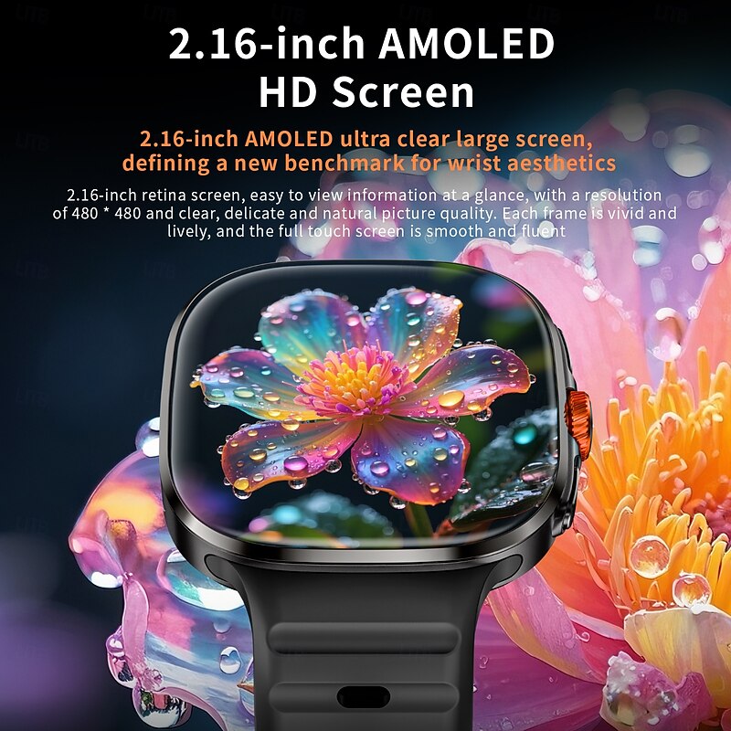 LOKMAT APPLLP 6 MAX Smart Watch 2.16 inch 4G LTE Cellular Smartwatch Phone 3G 4G 3G Pedometer Call Reminder Activity Tracker Compatible with Android iOS Women Men GPS Hands-Free Calls Media Control2