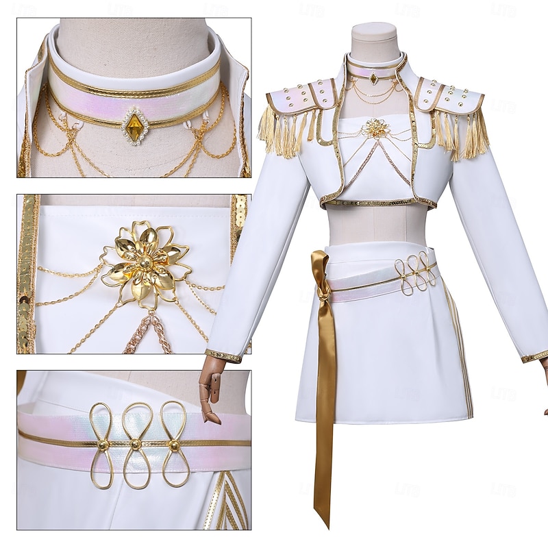 Korean Idol Inspired Pop Star Outfits Costume Fancy Dress Virtual Idol Movie Cosplay for Women's Adults Halloween Carnival Performance Comic Con Anime Expo4