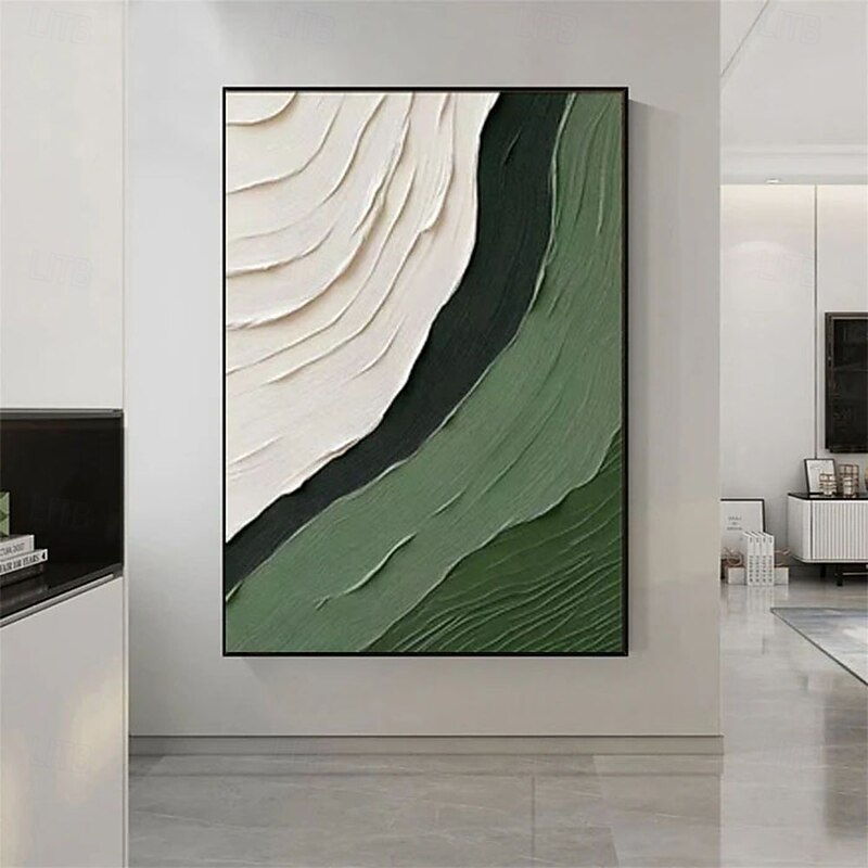 Handmade green abstract wave oil paintings Hand Painted wave ocean Oil Painting Wall Modern Abstract Green Canvas Painting Home Decoration Decor  Canvas Painting3