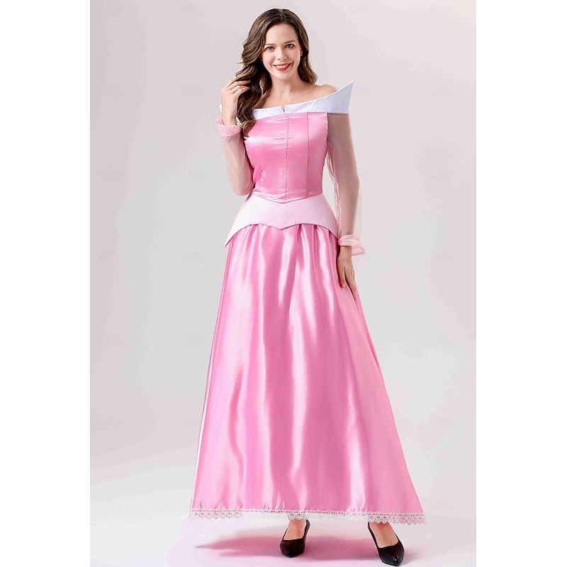 Sleeping Beauty Fairy Tale Princess Cinderella Dress Cosplay Costume Prom Dress Storybook Characters Cosplay Movie Cosplay for Women's Adults' Halloween Carnival World Book Day Performance School4