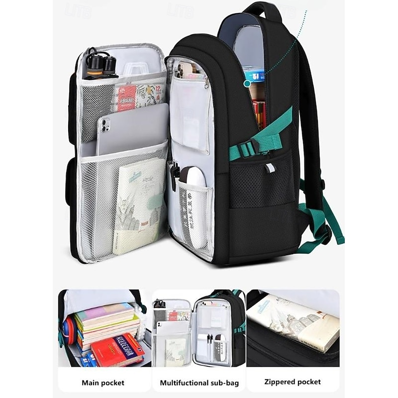 Kid's Boys' Backpack School Bag Bookbag Functional Backpack School Backpack Bookbag School Nylon Adjustable Large Capacity Waterproof Zipper Red Blue Green3