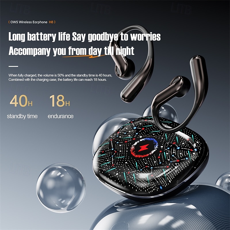 New Bluetooth Headset Star Screen Hanging Ear Type Sports Not Into The Ear Ows Wireless Bluetooth Headset2