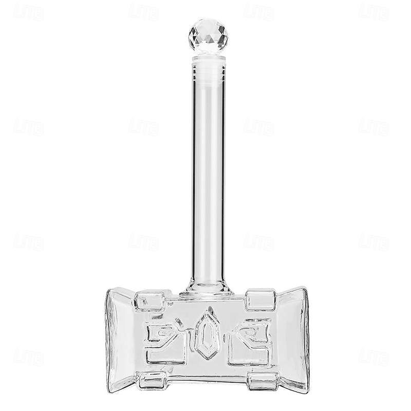 3D Hammer Whiskey Decanter Home Bar Glass Wine Decanter Creative Borosilicate Liquor Bottle Unique Whisky Separator Tool for Bartender Gift Display Drinkware Set2