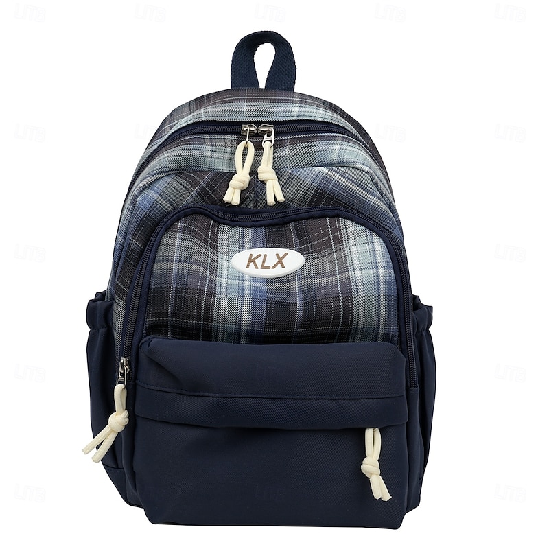 Plaid School Backpack for Girls – Cute Large Capacity Bookbag with Multi-Pockets for Back to School, Elementary & Middle School3