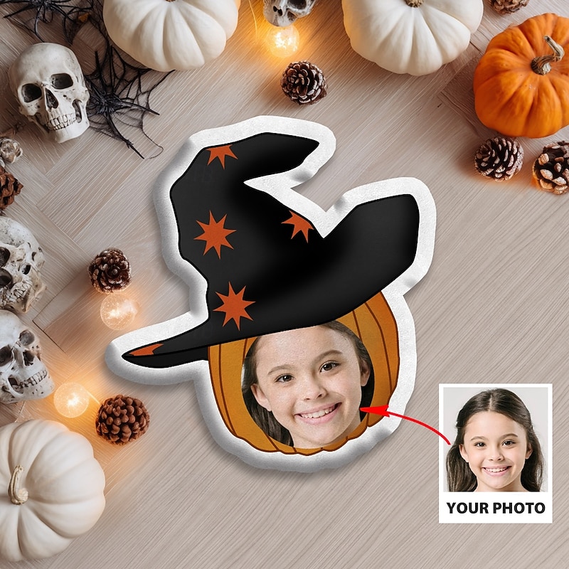 Halloween Custom Face Pillow Personalized Photo Minime Throw Pillow Humanoid Cushion Funny Gag Anniversary Gift For Him & Her Mini Me Doll Toy2
