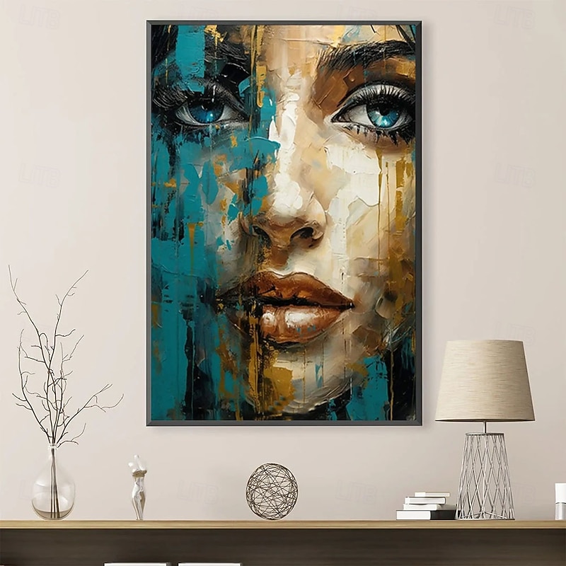 Hand Painted Wall Art  Portrait Woman Oil Painting On Canvas Custom Vintage Female women oil Painting Living Room Wall Decor Modern Wall Art Home Decoration Decor ready to hang4