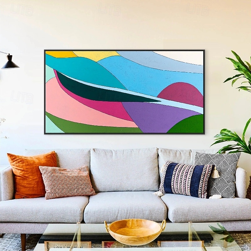 Colorful  Oil Painting handmade Textured Canvas Art Hand painted Colorful Abstract Art Scene Painting Modern oil painting for Living Room bedroom Wall Decoration4