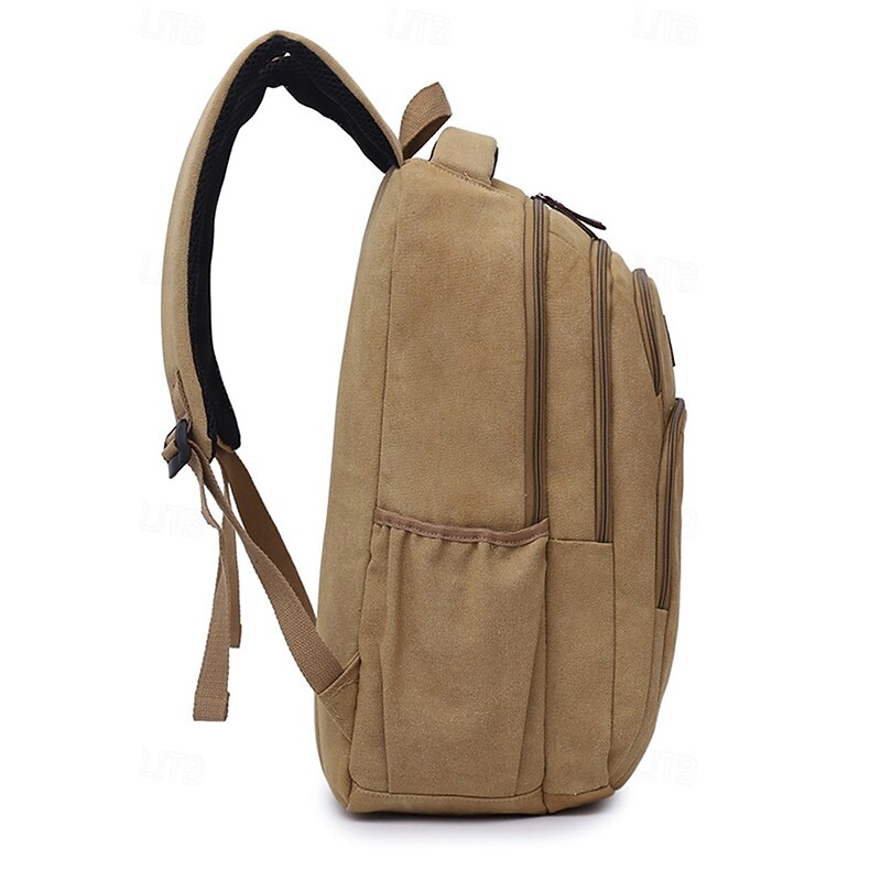Men's Casual Laptop Backpack – Water-Repellent Canvas Bag with Multiple Compartments, Durable Design for School, Travel and Everyday Use4