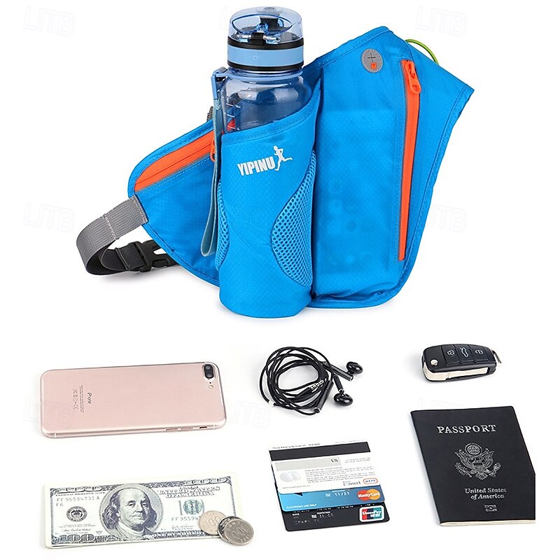 Fanny Pack Waist Bag for Travel Cycling DogWalking Running Sports Bag Lightweight Water Resistant with Water Bottle Holder Nylon Men's Women's Running Bag3