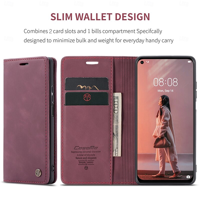 Phone Case For Huawei P40 P30 P20 Mate 20 Pro Wallet Case Flip Cover Kickstand Shockproof TPU PU Leather2