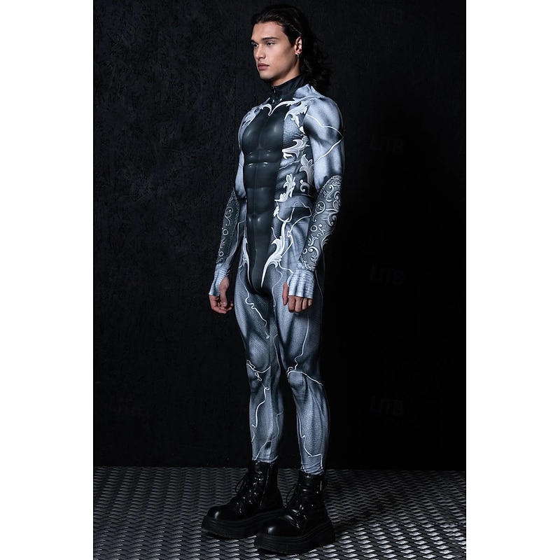 muscle Bodysuit Full Body Catsuit Scary Costume Men's Women's Boys' Kid's Adults' Performance Party Club Halloween Carnival Day of the Dead Easy3