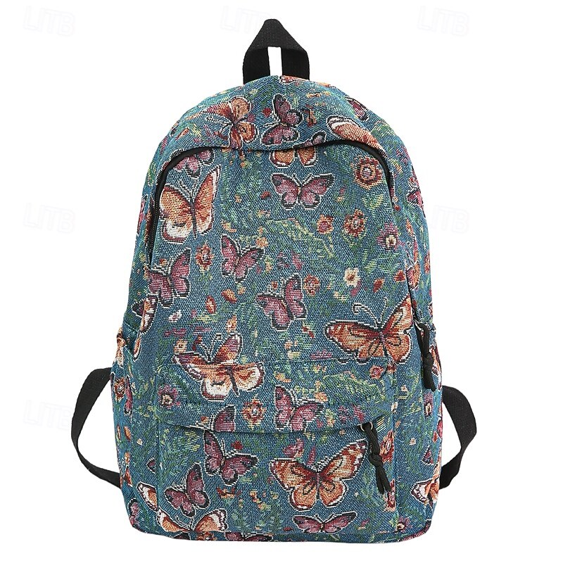 Boho Butterfly Tapestry Backpack for Women – Vintage Floral School Bag for Teen Girls, College & Daily Use3