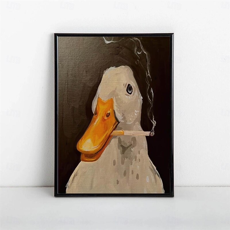 1pc Duck Fun Illustration Poster Creative Idea Poster Wall Art Wall Decor Canvas Art Wall Art Painting Canvas Wall Art For Living Room Bedroom Painting Decor No Framed3