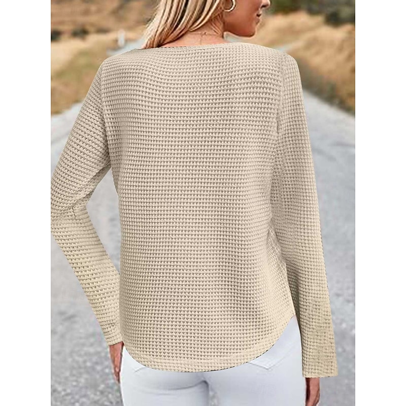 Women's Lace Splicing Top Solid Color Stylish Casual Long Sleeve Crew Neck Regular Tops Daily Lace Patchwork Pink Wine Blue Fuchsia Orange Summer Spring Fall2