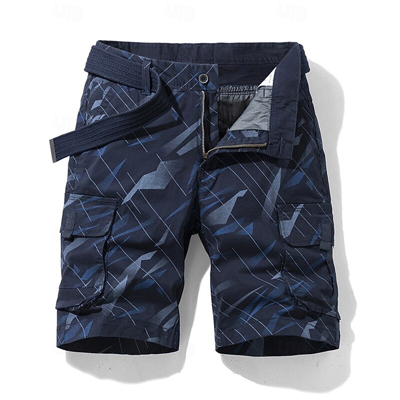 Men's Cargo Shorts Summer Outdoor Regular Fit Waterproof Windproof Bottoms Pocket Black Dark Gray Cotton Camping / Hiking Running S M L XL XXL4