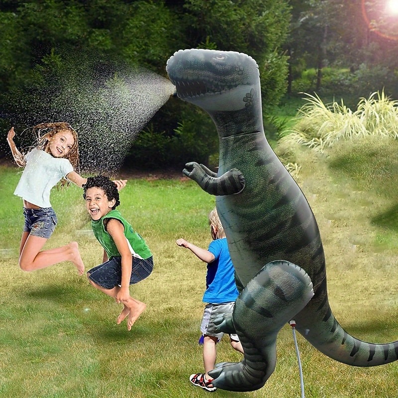 Outdoor Playing Water Toy Spray Waterty Pasture PVC Large Dinosaur Inflatable Water to