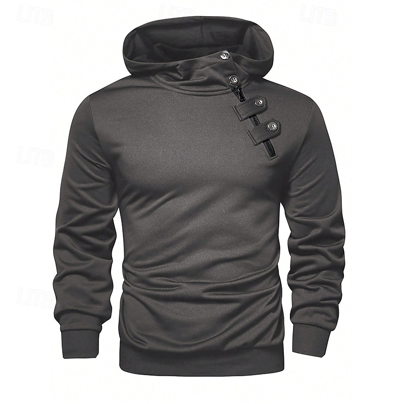 Men's Hoodie Black Wine Army Green Royal Blue Khaki Hooded Plain Pocket Sports & Outdoor Casual Daily Streetwear Cool Designer Spring &  Fall Clothing Apparel Hoodies Sweatshirts
