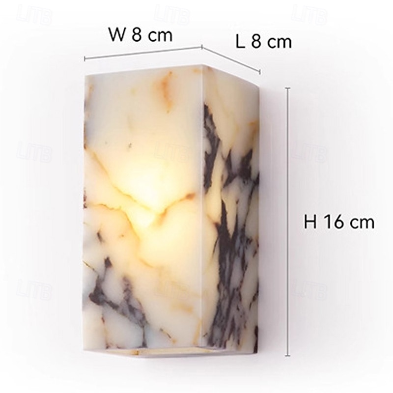 LED Wall Sconces Stone Wall Lamps Wall Sconces Bedroom Shops Cafes Wall Light 110-240V3