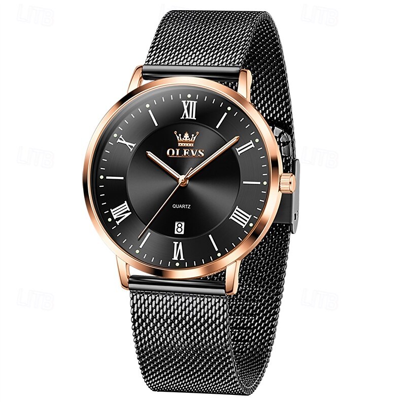 A New Olevs Men'S Business Quartz Watch With Luminous Calendar Simple And Fashionable Waterproof Ultra-Thin Casual Sports Wristwatch4