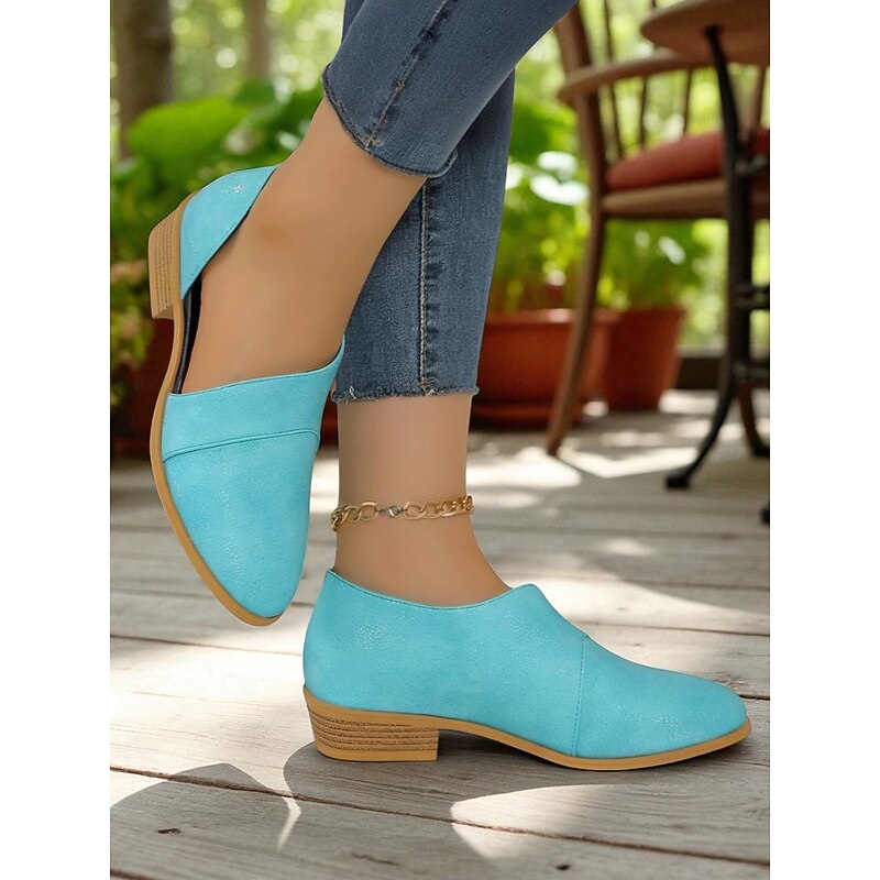 Women's Cutout Slip-On Flats with Low Heel – Vintage Chic Shoes for Porch Lounging, Backyard Brunch & Daily Errands3