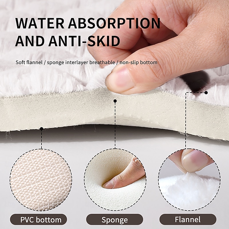 Bathroom Mat Non Slip Absorbent Quick Dry Soft Thickened Rug for Toilet Entryway Shower Room Door Home Use Anti Dirt Foot Drying Carpet2