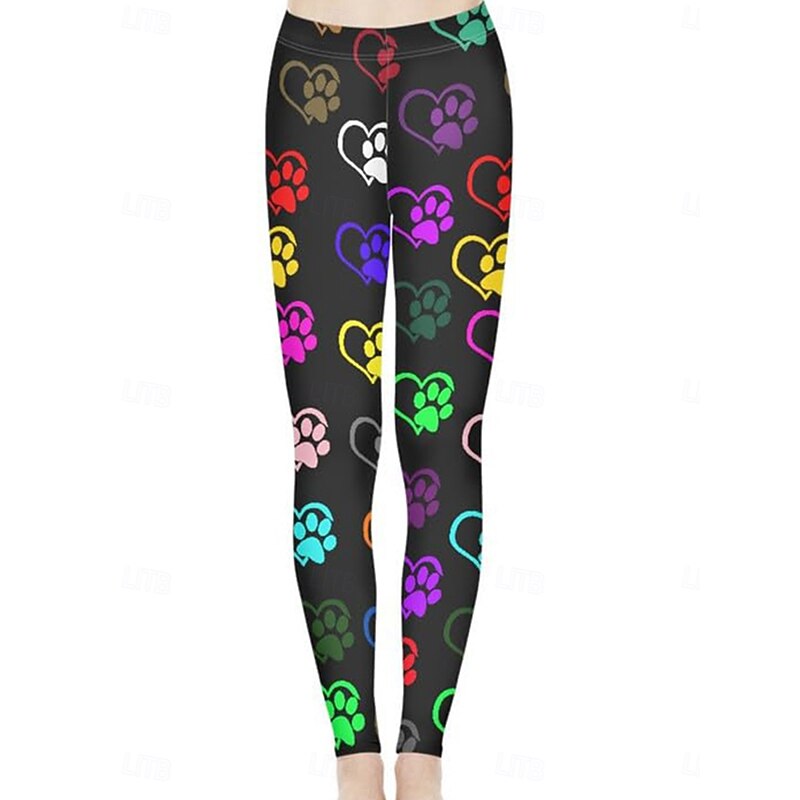 Women's Leggings Vacation Vintage Fashion Ankle-Length High Waist Graphic Animal Gradient Printing Soft Breathable High Elasticity Vacation Casual Daily Red Blue Dark Grey Spring Skinny2
