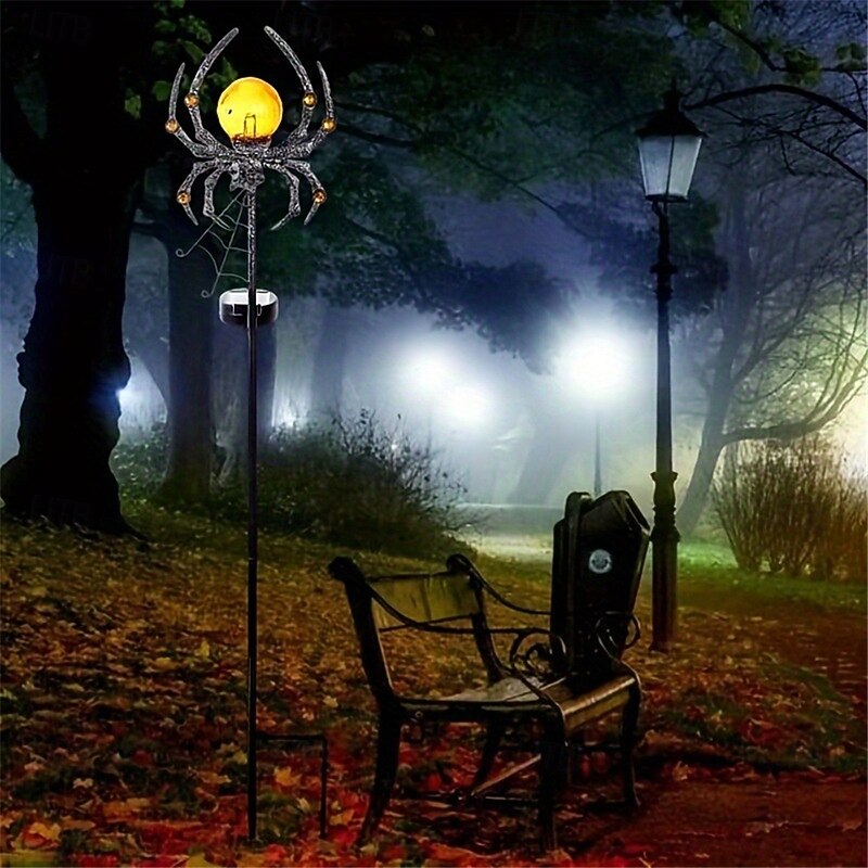 Outdoor Courtyard Solar Spider Iron Lamp Luminous Decoration  1PC2