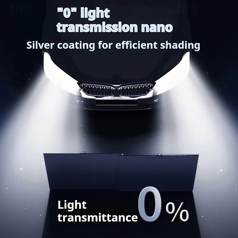 2pcs Automatic Roll-Up Sunshade for Car Windshield Retractable Windshield Sun Shade Large Auto Visors Sunshade Fits Windshields with Suction Cups Suitable for All Vehicles2