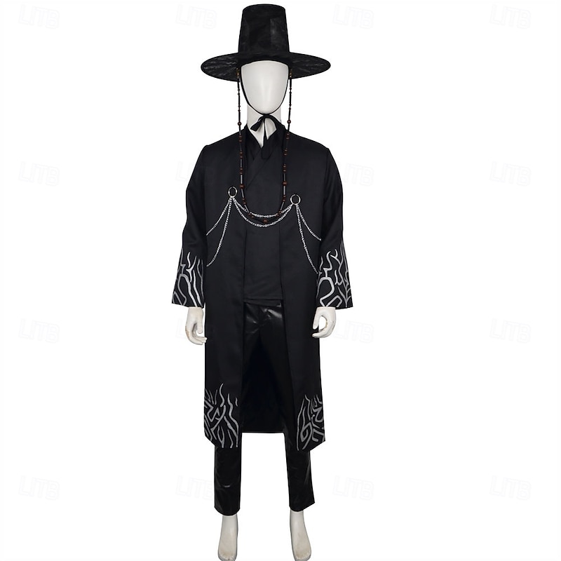 Korean Idol Inspired Pop Star Costume Hanbok Fancy Dress Korean Traditional Virtual Idol Movie Cosplay for Men's Boys' Kid's Adults' Halloween Carnival Performance Comic Con Anime Expo3