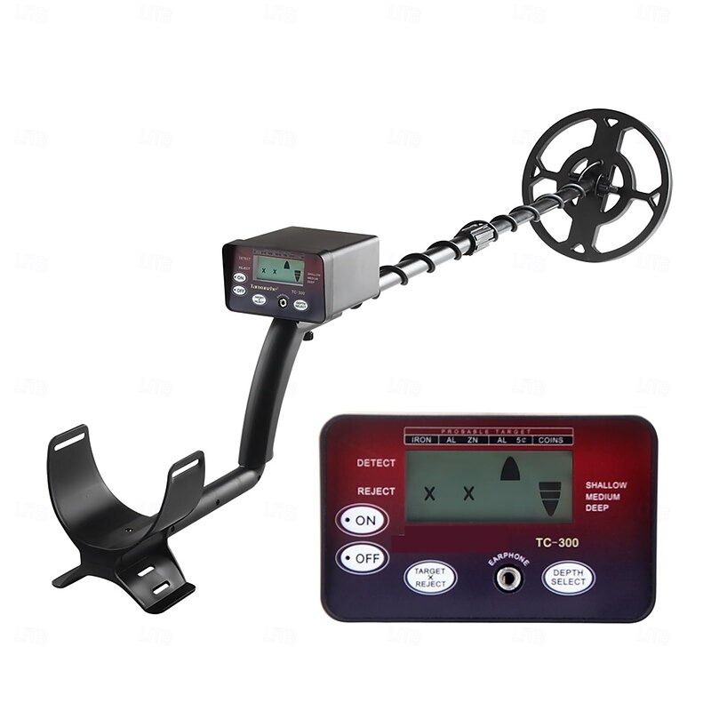 Metal Detector, TC-300 Underground Metal Detector Gold Detectors Treasure Finder Detector Circuit Metales High Sensitivity Waterproof Lightweight(TC-300)2
