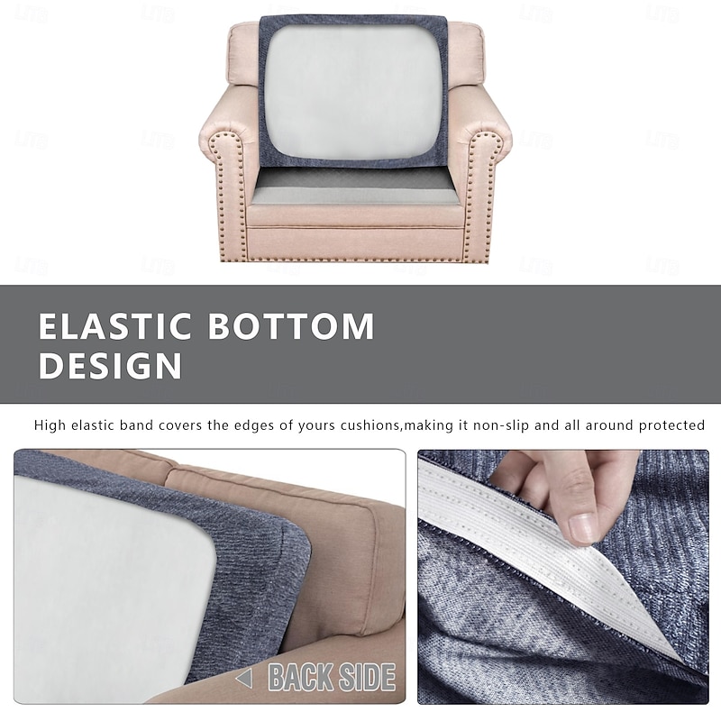 Couch Cushion Covers for Individual Cushion Couch Stretch Durable Washable Sofa Seat Cushion Slipcovers Protector for Living Room4