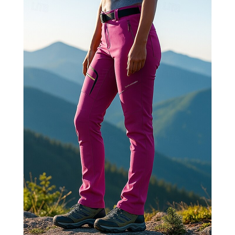 Women's Hiking Pants Trousers Hiking Rain Pants Waterproof pants Outdoor Regular Fit Waterproof Windproof Bottoms Pocket Black Army Green Camping / Hiking Hunting Traveling S M L XL XXL3