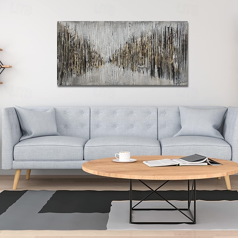 Handmade Oil Painting Acrylic Canvas Wall Art Decoration Modern Light Luxury Grey Abstract Texture for Home Decor Rolled Frameless Unstretched Painting4