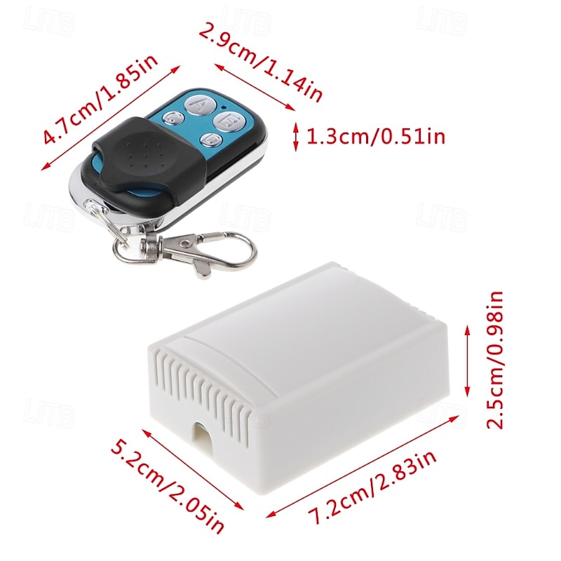 DC12V 4CH RF Wireless Remote Control Switch/10A Relay Receiver Learning Code ON OFF Switch 433mhz2